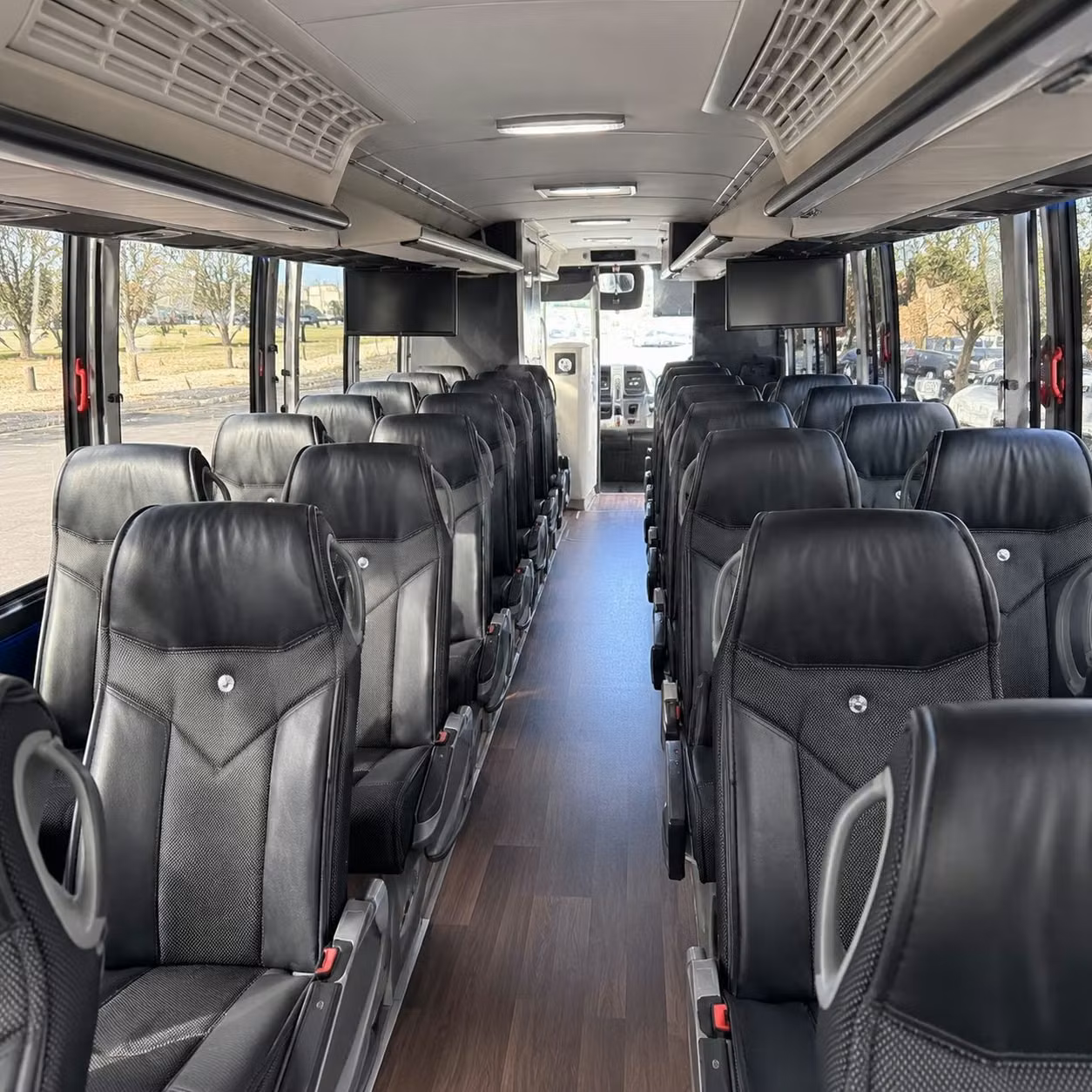 56 passenger charter bus interior