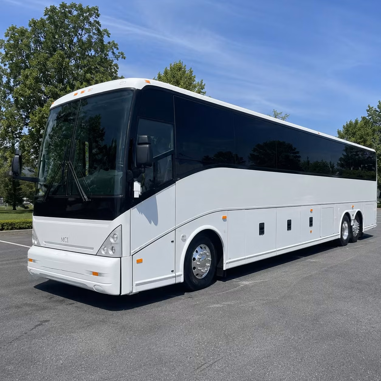 south gate 56 passenger charter bus rental