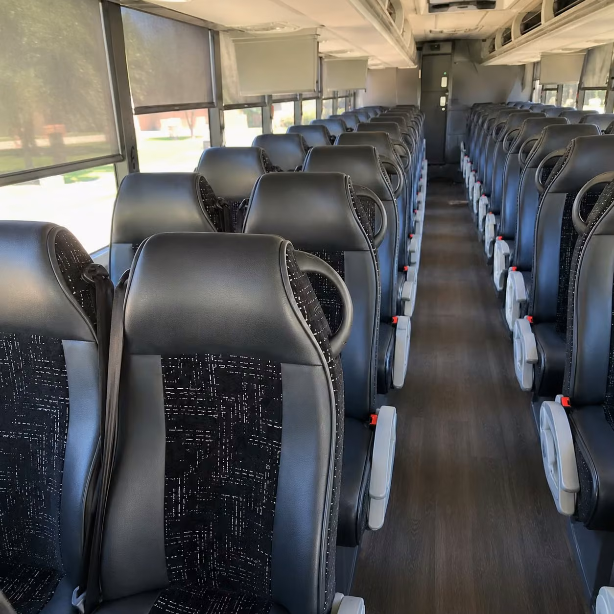 south gate charter bus rental interior